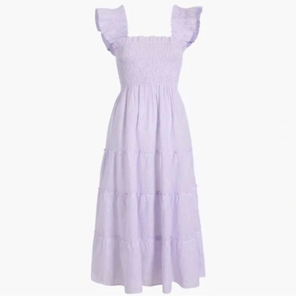 Hill House Lilac Stripe Linen Ellie Nap Dress NWT XXL